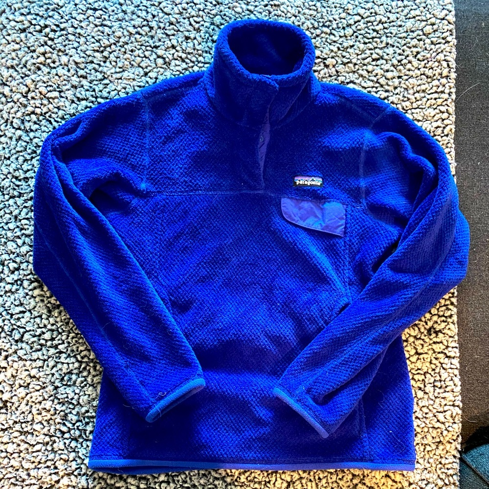 🔥 Patagonia bright indigo 1/4 zip fleece